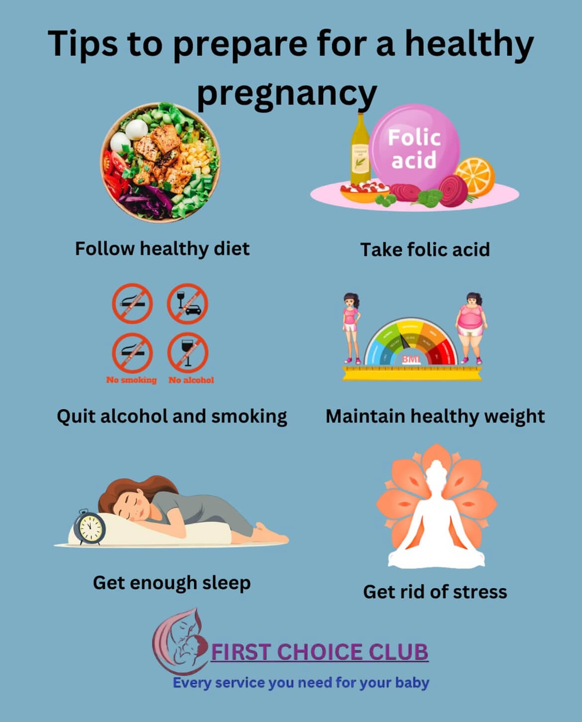 Tips to prepare for a healthy pregnancy